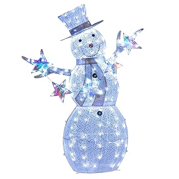 Amazon.com: Tangkula 5 FT Christmas Lighted Snowman with